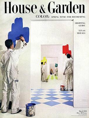 Wall Art featuring the photograph Men Painting Walls In Various Colors by Herbert Matter