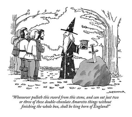 Wizard with Sword in Stone Wall Art