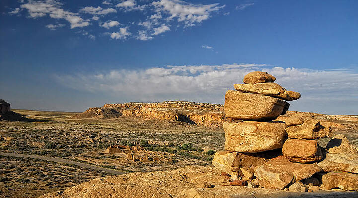 Sacred Wall Art featuring the photograph Mesa Cairn by Ghostwinds Photography