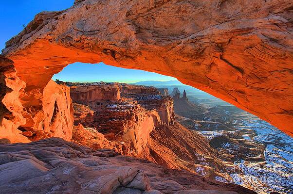 Wall Art featuring the photograph Mesa Sunrise Glow by Adam Jewell