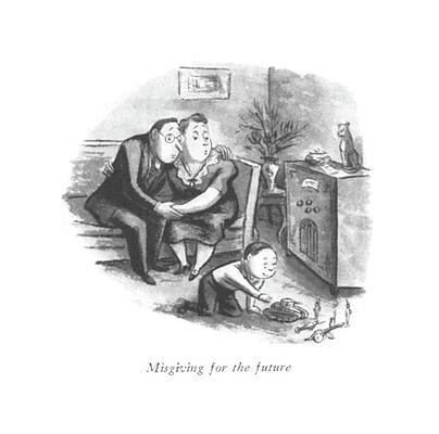 Gardening Drawing - Misgiving For The Future by William Steig