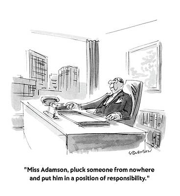 Humorous Office Cartoon Drawing