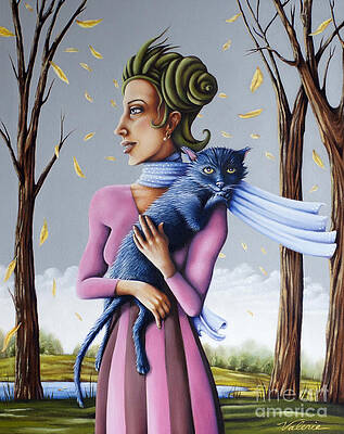 Wall Art featuring the painting Miss Pinky's Outing by Valerie White