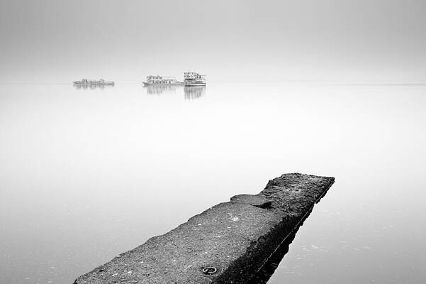 Minimalist Wall Art featuring the photograph Misty Mist On Loch Lomond by Grant Glendinning