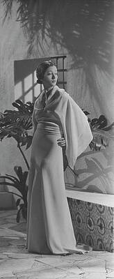 Wall Art featuring the photograph Mlle. Koopman Wearing Augustabernard by George Hoyningen-Huene