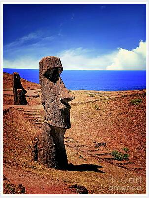 Sky Wall Art featuring the photograph Moais Of Easter Island by Stefano Senise