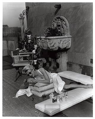 Fashion Model with Manicure Outdoors Wall Art