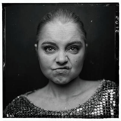 Wall Art featuring the photograph Model Portrait, Monochrome by Ian Ross Pettigrew