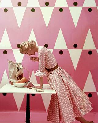 Fashionable Woman in Pink Outfit Photograph