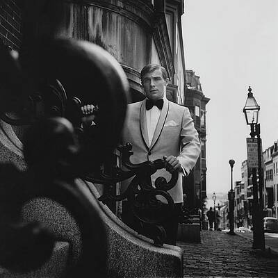 Massachusetts Photograph - Model Wearing A Formal Craft Suit by Leonard Nones