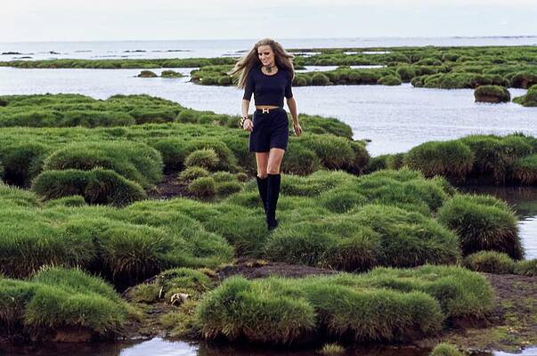 Growth Wall Art featuring the photograph Model Wearing A Kinross Castle Ensemble by John Cowan