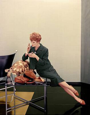 Dead Photograph - Model Wearing A Paul Parnes Suit by Henry Clarke