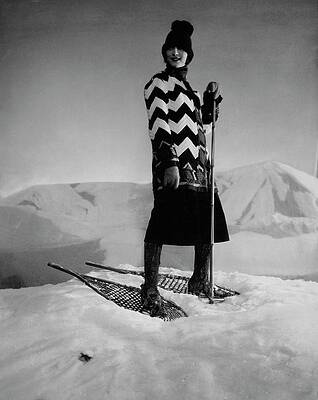 Vintage Snowshoeing Adventure Photograph