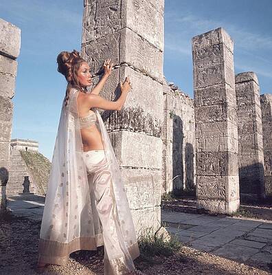 Unesco World Heritage Site Photograph - Model Wearing Transparent Pajamas Flecked by Henry Clarke