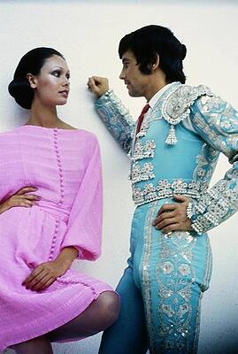 Wall Art featuring the photograph Model With A Matador by Raymundo de Larrain