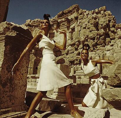 Desert Photograph - Models At Nymphaeum by Henry Clarke