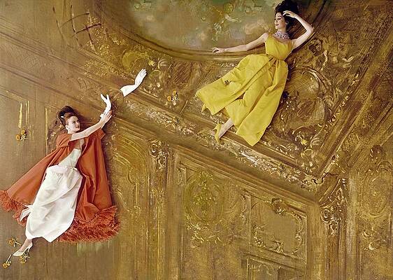 Models Flying on Baroque Ceiling Wall Art