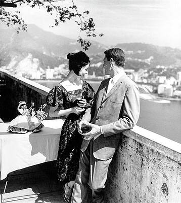 Elegant Couple Overlooking a Scenic View Wall Art