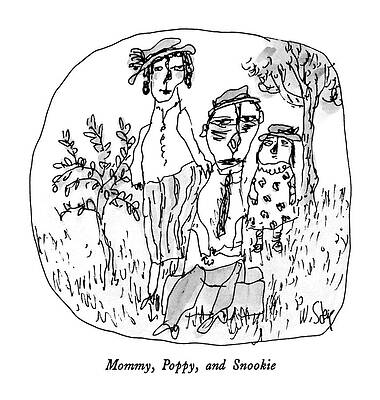 Poppy Drawing - Mommy, Poppy, And Snookie by William Steig