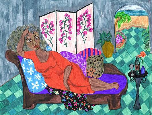 Woman Wall Art featuring the painting Mona by Stacey Torres