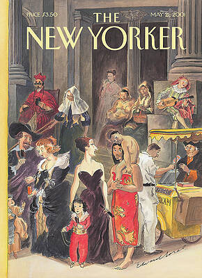 Elegant Gathering at Ice Cream Cart Wall Art