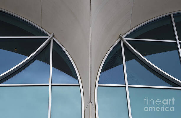 Reflection Photograph - Monona Terrace Windows by Steven Ralser