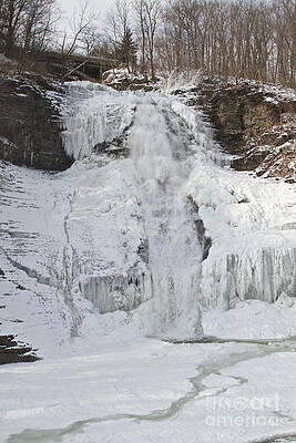 Winter Photograph - Montour Falls by William Norton