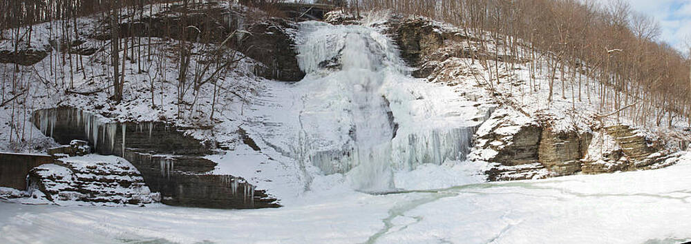 Winter Photograph - Montour Falls Winter Panorama by William Norton