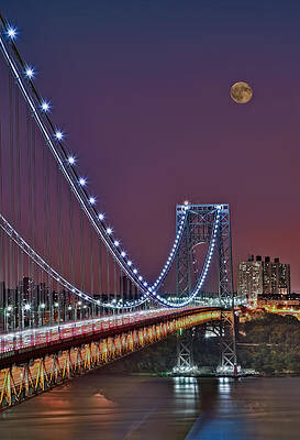 Bridge Under Full Moon Wall Art