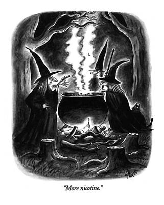 Cooking Drawing - More Nicotine by Frank Cotham