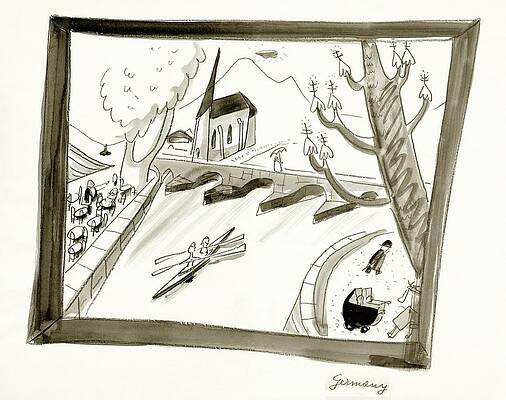 Charming Riverside Scene Wall Art