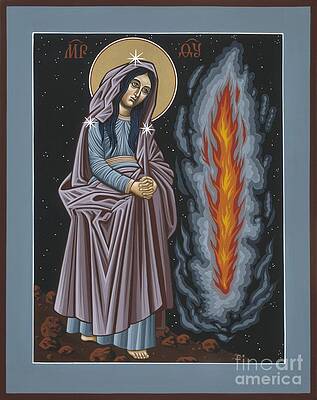 Wall Art featuring the painting Mother Of God Of Kosovo 087 by William Hart McNichols