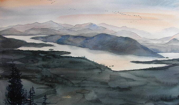 Wall Art featuring the painting Mount Philo Summer by Amanda Amend