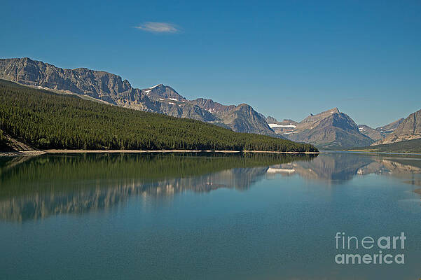 Glacier National Park Photograph - Mountains At Many Glacier Entrance To Glacier National Park by Natural Focal Point Photography