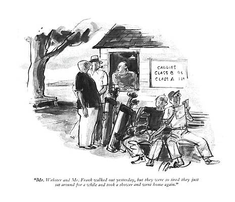 Teen Wall Art featuring the drawing Mr. Webster And Mr. Frank Walked Out Yesterday by Perry Barlow