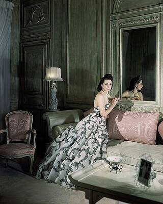 Elegant Woman in Luxurious Room Photograph