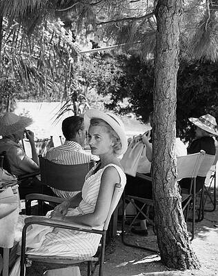 Greece Photograph - Mrs. Charles Amory On Palaiokastritsa Beach by Henry Clarke