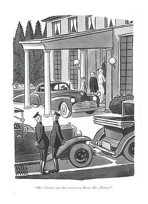 Classic Car Arrival at Mansion Wall Art