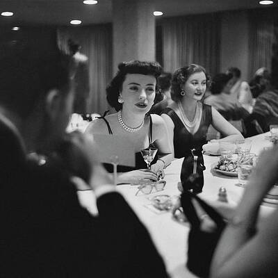 Elegant Dinner Party Scene Wall Art