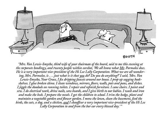 Couple Conversation in Bed Wall Art