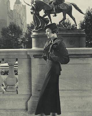 Landscape Architecture Wall Art featuring the photograph Mrs. William Wetmore Wearing A Vionnet Cape by Edward Steichen