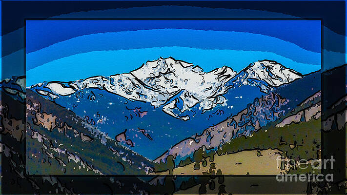 Spring Painting - Mt Gardner In The Spring Abstract Painting by Omaste Witkowski