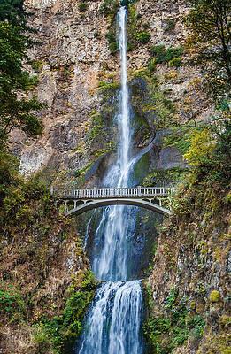 Nature Wall Art featuring the photograph Multnomah Falls - Waterfall Photograph by Duane Miller