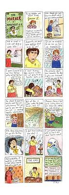 6 Wall Art featuring the drawing Murder In Apartment 6-k by Roz Chast