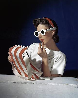 Retro Style with Bold Sunglasses Photograph