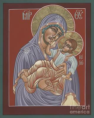 Wall Art featuring the painting Murom Icon Of The Mother Of God 230 by William Hart McNichols