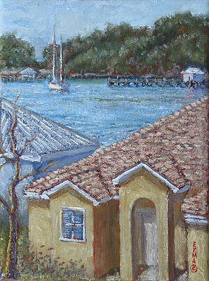 Wall Art featuring the painting Bay View - Royal Harbour by Ritchie Eyma