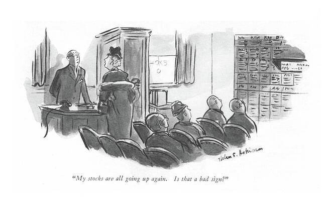 Humorous Stock Market Cartoon Wall Art