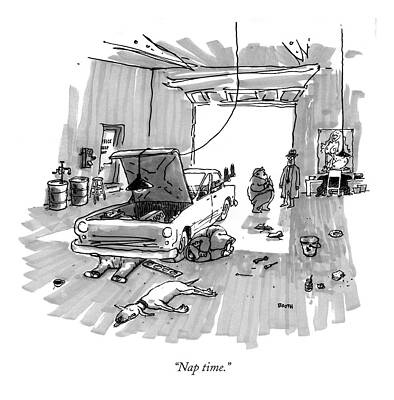 Fast Drawing - Nap Time by George Booth