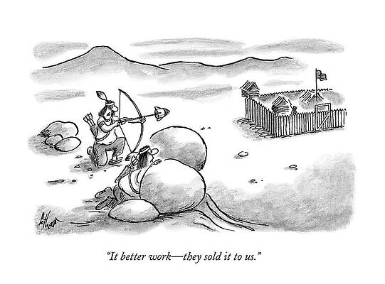 American History Wall Art featuring the drawing Native Americans Are Aiming Missile-tipped Arrows by Frank Cotham